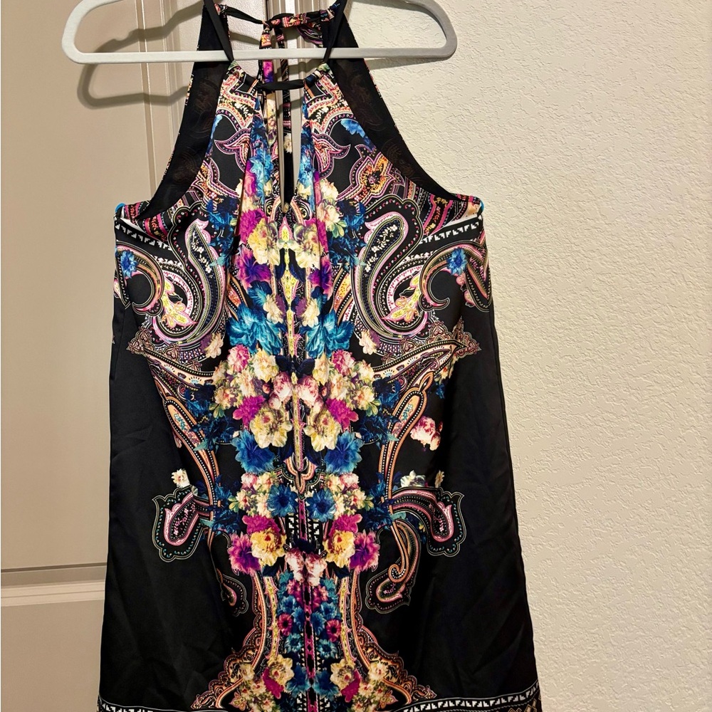 Floral Paisley Halter Dress
